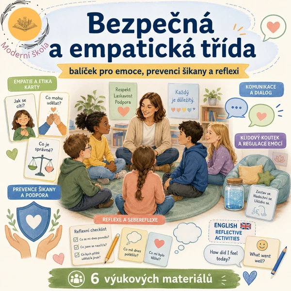 Bezpečná a empatická třída – Zvýhodněný balíček pro zvládání emocí, šikany a reflexe