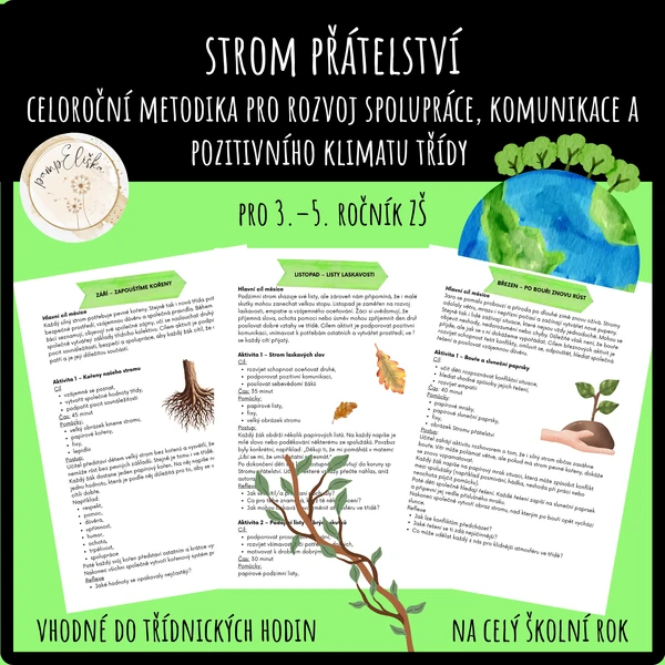 Strom přátelství - celoroční metodika pro rozvoj spolupráce, komunikace a pozitivního klimatu třídy (3.–5. ročník ZŠ)