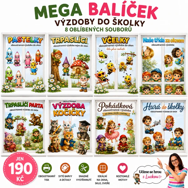 Mega akce - výzdoba do školky - nejen na okna