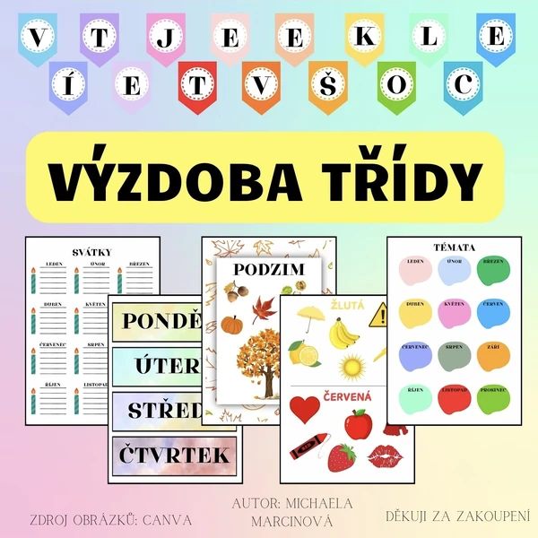 VÝZDOBA TŘÍDY - univerzální