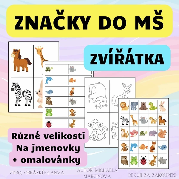 ZNAČKY - zvířátka