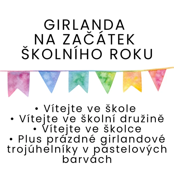 GIRLANDA NA ZAČÁTEK ŠKOLNÍHO ROKU