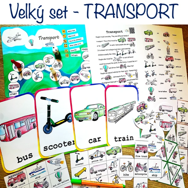 Transport - velký set aktivit