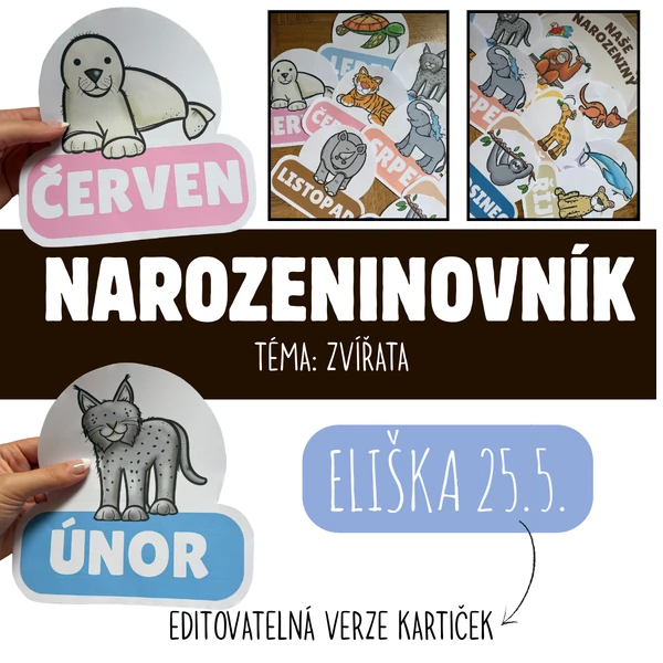 NAROZENINOVNÍK - téma zvířata