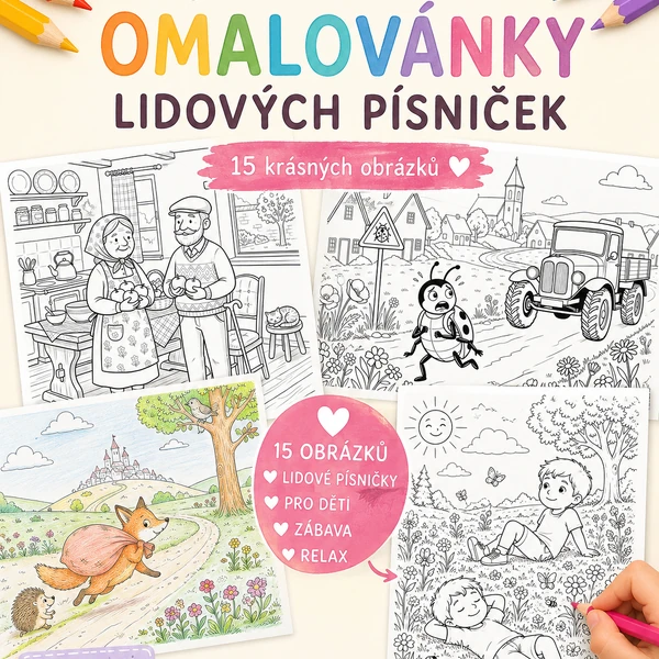 Lidové písničky v omalovánkách