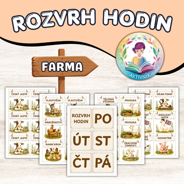 FARMA - obrázkový rozvrh hodin