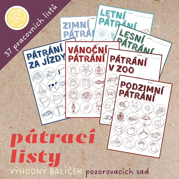 PÁTRACÍ LISTY - VÝHODNÝ BALÍČEK