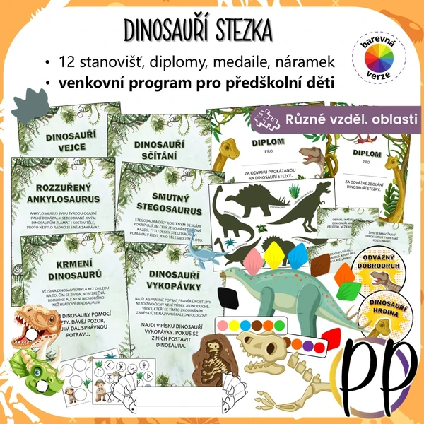 Dinosauří stezka s úkoly pro děti
