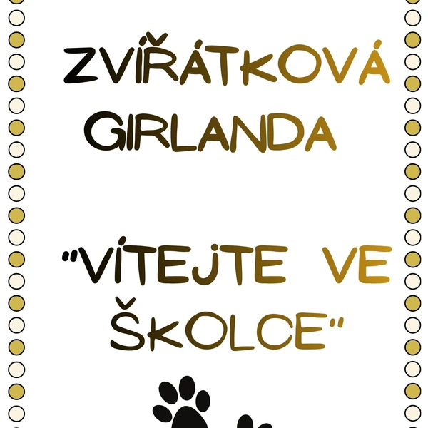 Zvířátková girlanda - Vítejte ve školce