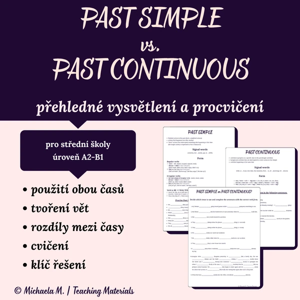 Past Simple vs. Past Continuous - minulý čas prostý vs. průběhový