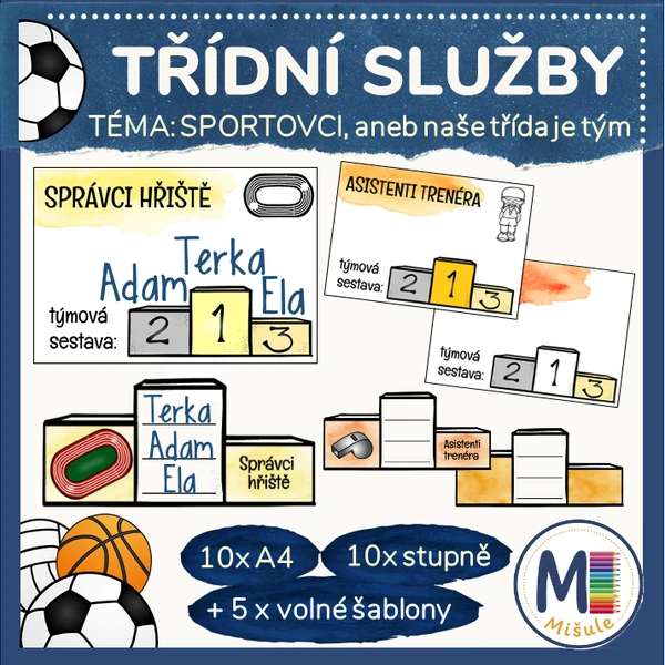 TŘÍDNÍ SLUŽBY - SPORTOVCI aneb naše třída je tým