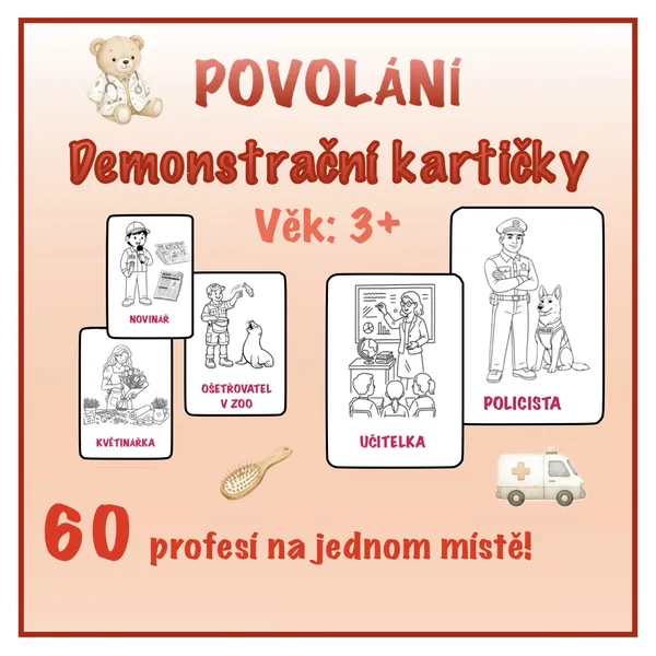 Povolání - demonstrační karty 👩🏼‍🎨
