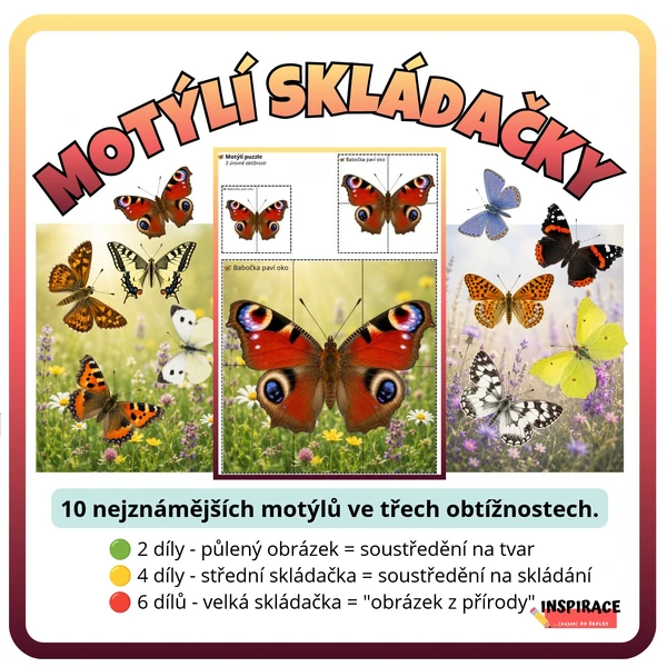 Motýlí skládačky 🦋