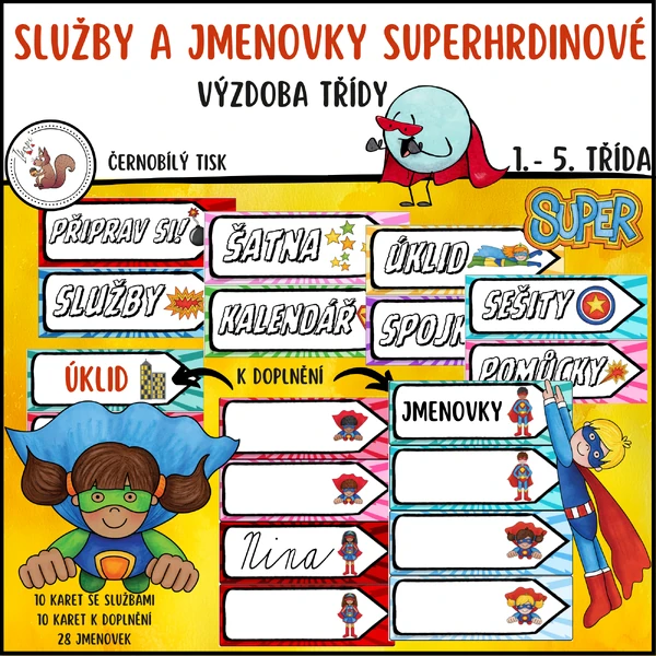 Služby a jmenovky superhrdinové