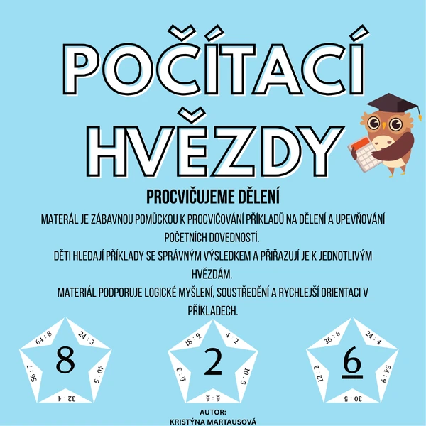 ⭐ Počítací hvězdy – Hravé procvičování dělení ⭐