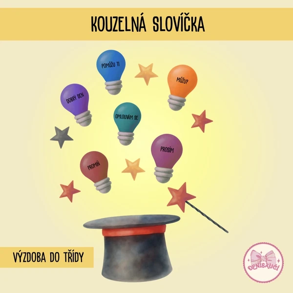 Kouzelná slovíčka- výzdoba