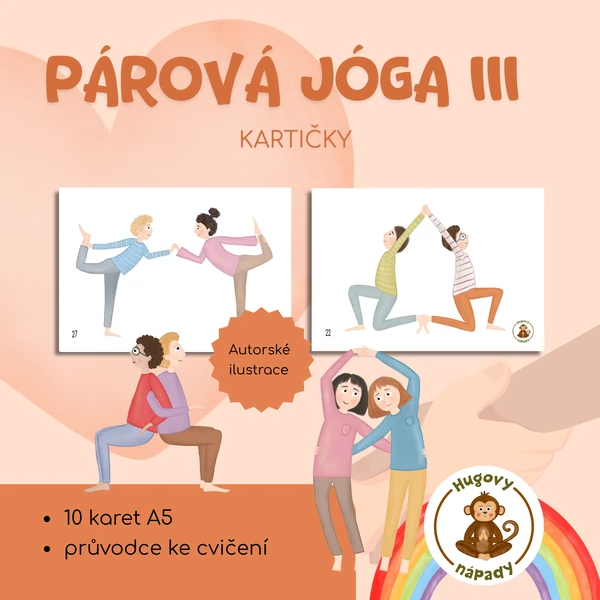 Párová jóga - kamarádská/partnerská/jóga/jógové kartičky/ve dvojicích 3