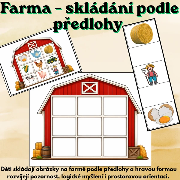 🚜 Farma – skládání podle předlohy