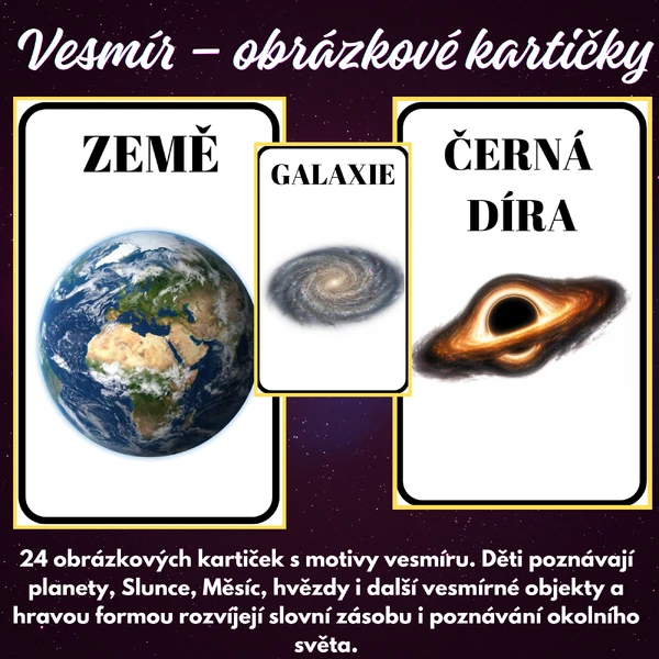 🚀 Vesmír – obrázkové kartičky