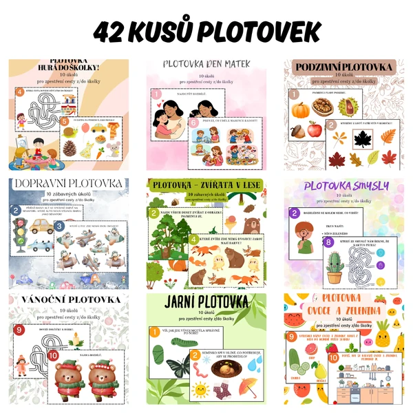Balíček 42 plotovek na celý rok