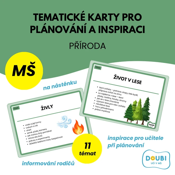 Tematické karty pro plánování a inspiraci: Příroda