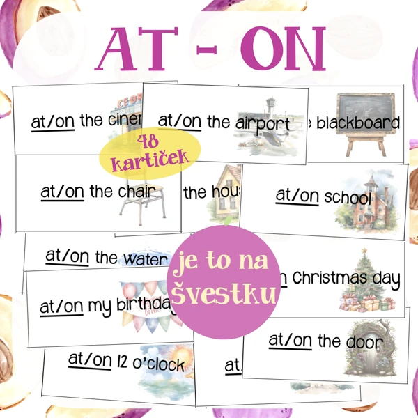 on / at