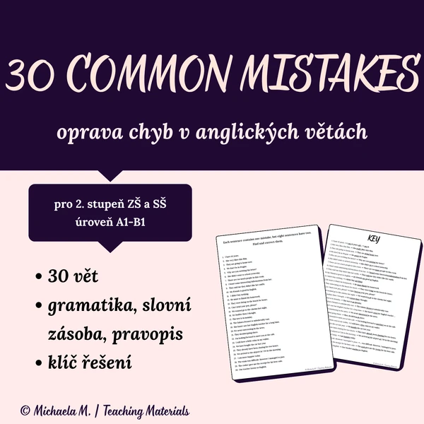 30 Common Mistakes - 30 častých chyb v angličtině