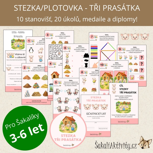 Plotovka/stezka - Tři prasátka