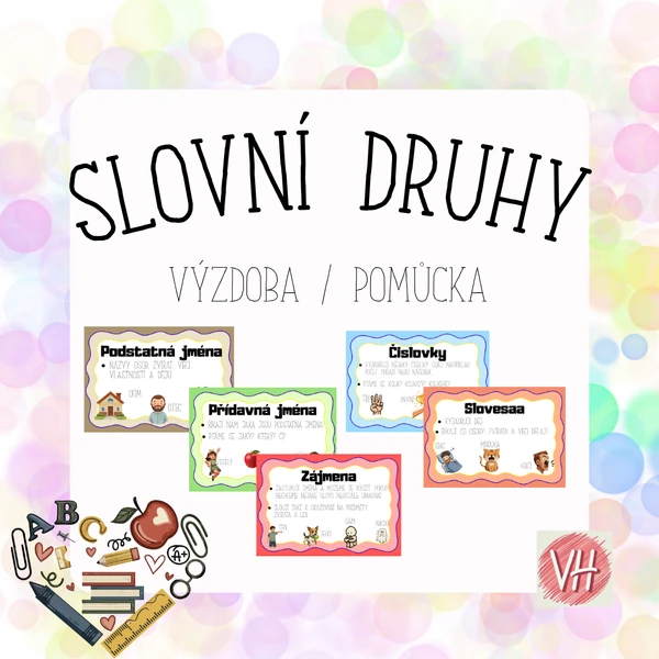 Slovní druhy- výzdoba/pomůcka