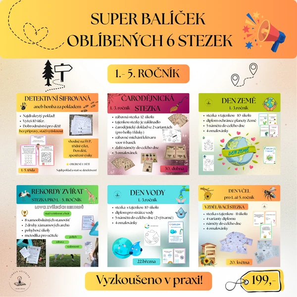 6 OBLÍBENÝCH STEZEK PRO 1.–5. TŘÍDU