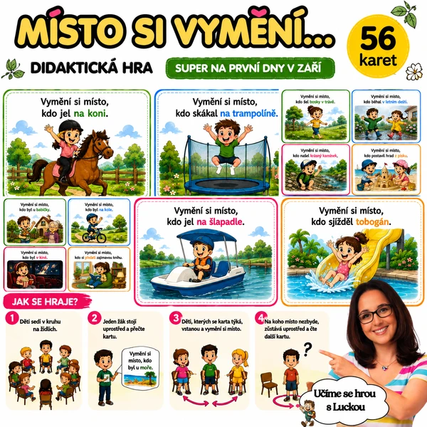 Místo si vymění - didaktická hra na začátek školního roku