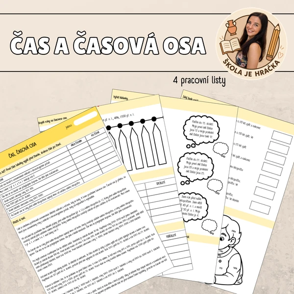 Čas a časová osa - pracovní listy