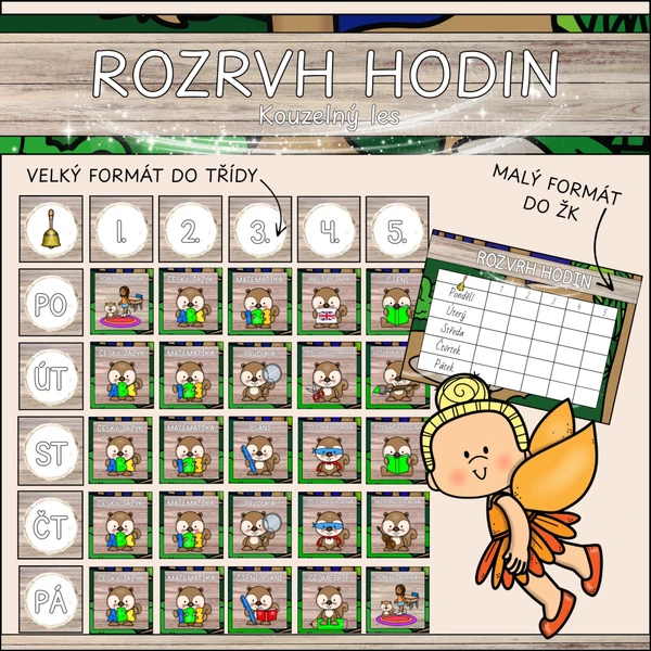 Rozvrh hodin - kouzelný les