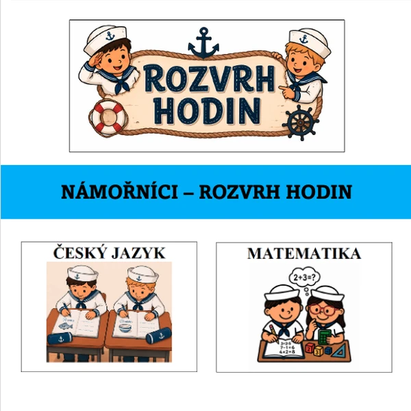 Námořníci - rozvrh hodin