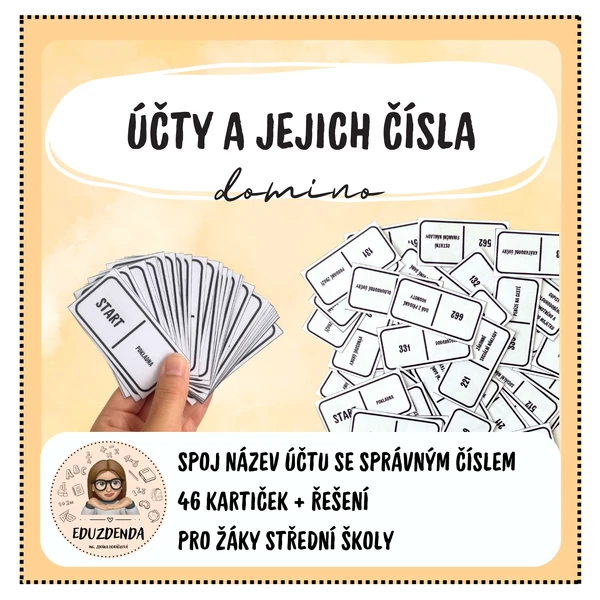 Účty a jejich čísla domino