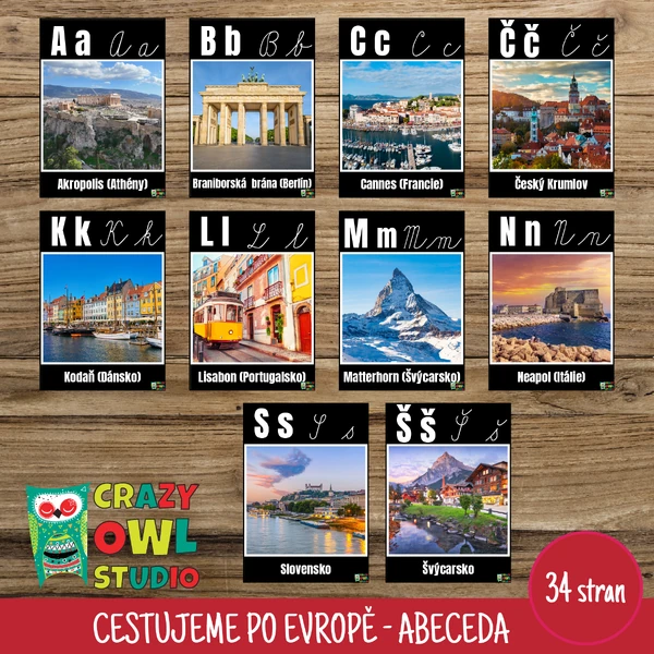 Cestujeme po Evropě – ABECEDA