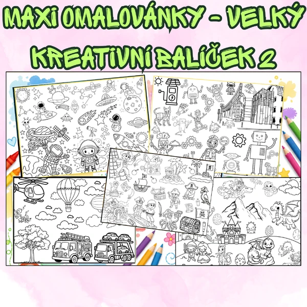 MAXI omalovánky – Velký kreativní balíček 2