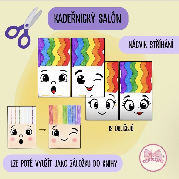 Kadeřnický salón - nácvik stříhání