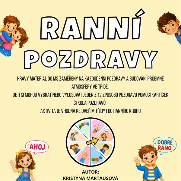 Ranní pozdravy – Kartičky a kolo pozdravů 👋🎡
