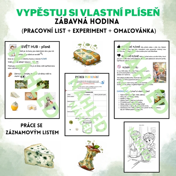 🧪 Vypěstuj si vlastní plíseň | Zábavný experiment, pracovní list a záznamový arch