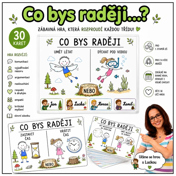 Co bys raději? – 30+ karet k diskuzi a zamyšlení