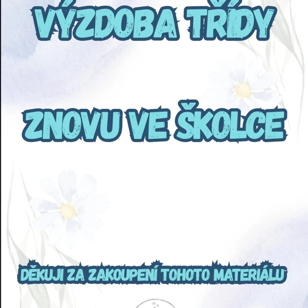 Výzdoba třídy - Vítejte ve školce