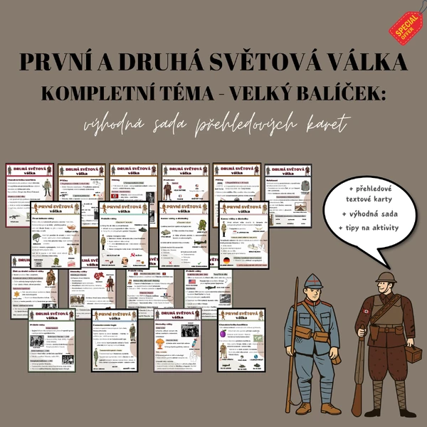 PRVNÍ A DRUHA SVĚTOVÁ VÁLKA: KOMPLETNÍ TÉMA (VELKÝ BALÍČEK)