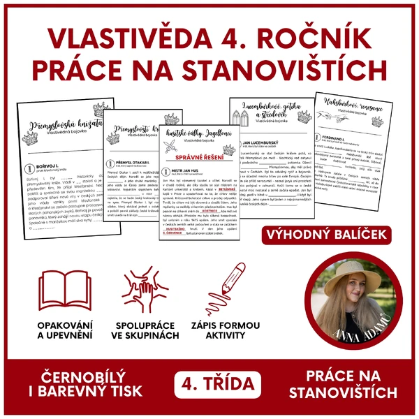 Práce na stanovištích - balíček k opakování a upevnění vlastivědných témat