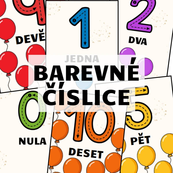 Barevné číslice - výzdoba třídy