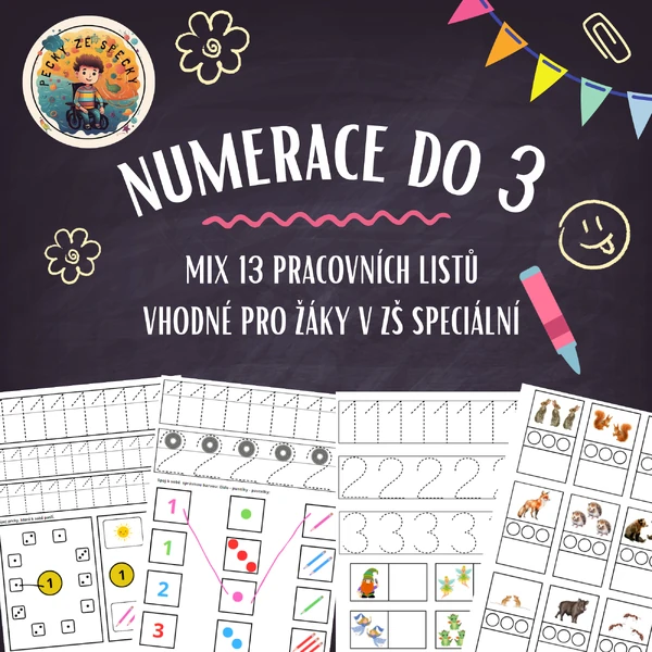 Numerace do 3 (mix pracovních listů)
