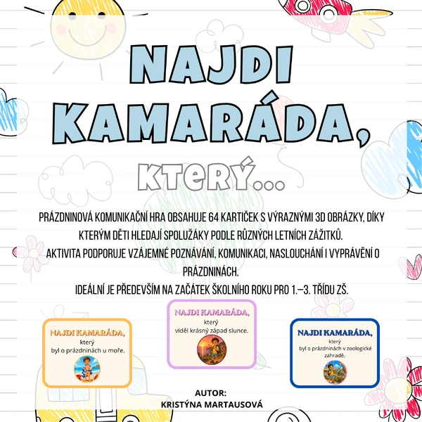 Najdi kamaráda, který… – Prázdninová komunikační hra 💬🏖️