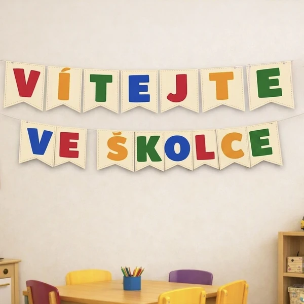 Výzdoba na začátek školního roku- Girlanda- Koťátka