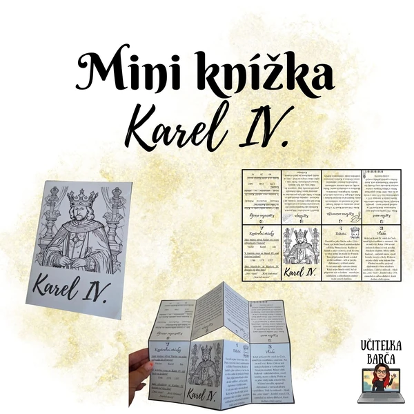 Skládací mini knížka - Karel IV.