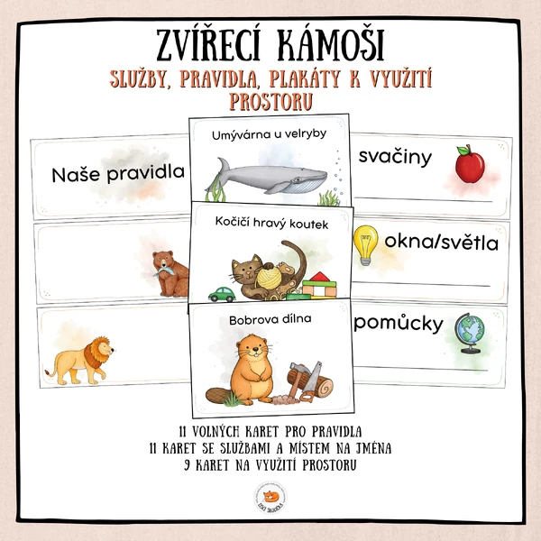Zvířecí kámoši - služby, pravidla, plakáty k využití prostoru